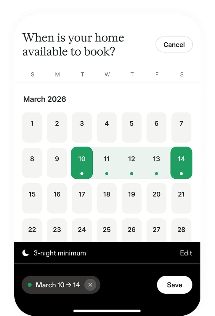 You can now set the minimum number of nights guests can request for each availability. This gives guests clarity upfront—and helps you get requests that match what you’re looking for.